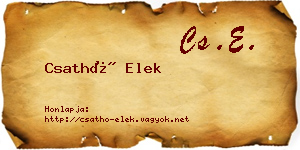 Csathó Elek névjegykártya